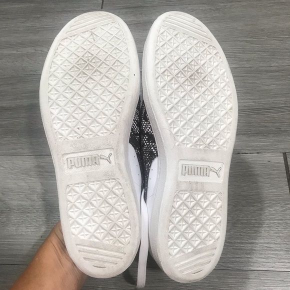 PUMA White Leather Classics w/animal print details - Picture 8 of 9